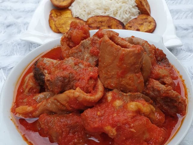 White Rice (Basmati) with Meat Stew