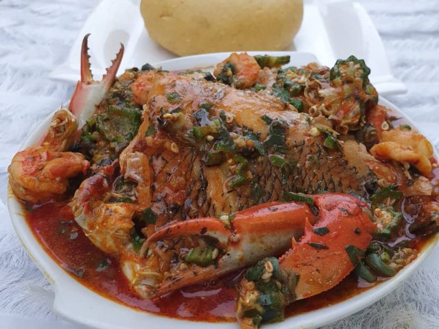 Seafood Okro Soup - The Slippery Delight
